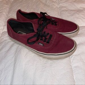 Burgundy Red Vans Authentic Skate Shoe Sneakers